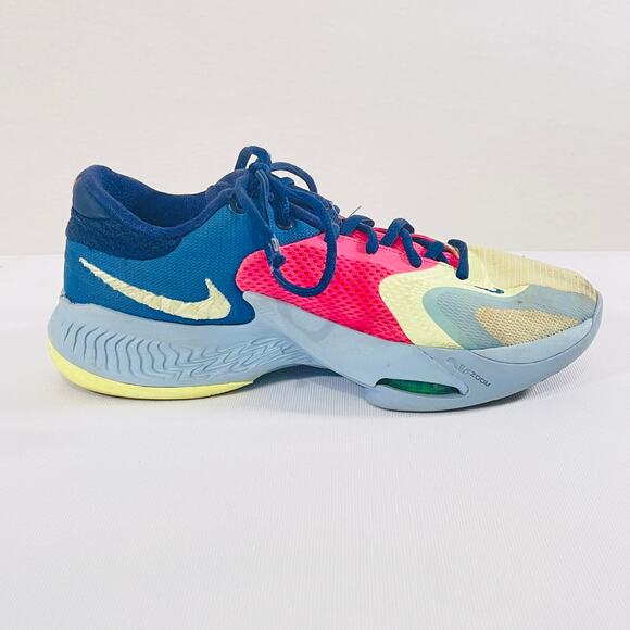 Nike Zoom Freak Basketball Shoes Womens 8 Pink Blue Court Sneakers D09680-400 - Picture 9 of 11
